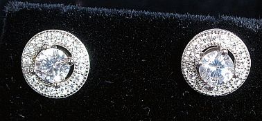 A pair of white metal (925 silver ) and
