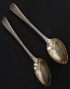 A pair of silver hallmarked Georgian tab