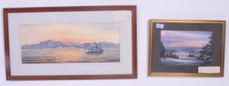 Patricia Ann Evans - two watercolours -