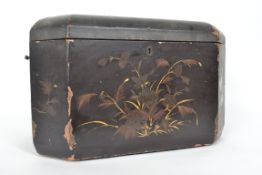 A Victorian ebonised 19th century octago