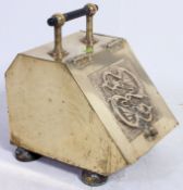 An Arts & Crafts brass coal purdonium wi