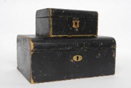 Two vintage jewellery boxes - both of si