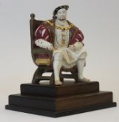HENRY VIII : A seated Wedgwood figure of
