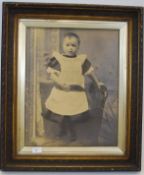 An oil on canvas of a ' Victorian child