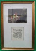 The Lady Of Shalot print framed glazed H