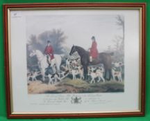 Print of Huntsmen and Hounds by RB Davis