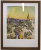 Oil painting of Van Gogh style depicting