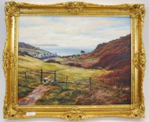 Gilt framed oil on canvas depicting a '