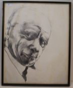 A pencil sketch entiled George 1970 sign