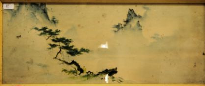 A framed and glazed painting of a ' Monk