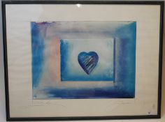 A framed and glazed contemporary water c