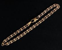A 9ct gold hallmarked bracelet with bar and rope twist links. Weight 4.9g. Size 20.5cms.