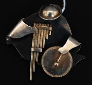 A 20th cenury silver abstract modernist ladies brooch marked for Ordonez 925.