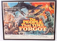 An original cinema advertising film poster for ' The People that Time Forgot ' Hammer film British