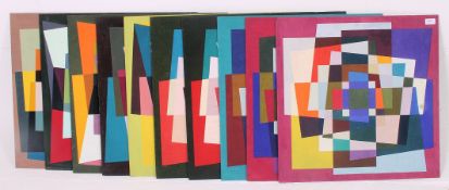 Douglas Herbert Courtenay Auburn  (1916 - 2000) A collection of 10 geometric abstract oil on board