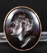 A Stunning 9ct gold oversized carnelian intaglio seal ring.