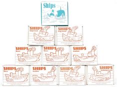 TREMAR: A rare collection of 10x boxed Tremar pottery model ships - each within the original boxes.