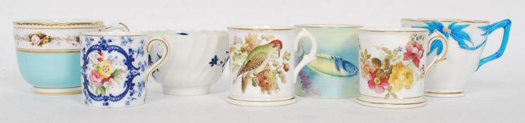 A stunning collection of 19th century Royal Worcester teacups - coffee cans.