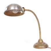 A good mid 20th century Industrial anglepoise industrial bankers - factory light with half moon
