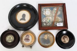 A collection of vintage early 20th century portrait - photograph frames to include ebonised, brass,