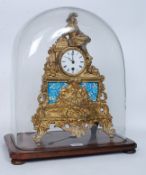 A French 19th century large gilt metal mantel clock by Leroy A Paris The enamel painted face with