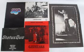 A collection of music concert souvenirs etc to include Genesis show souvenir,