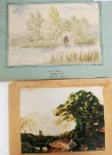 Two 19th century water colours one entitled Boat House, Newby Bridge,
