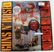 Guns ' N ' Roses Appetite For Destruction vinyl LP record with banned cover  WX 125  Matrix /