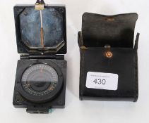 A vintage military issue WWII field magnetic marching  mark 1 compass,
