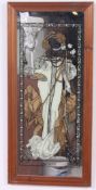A very kitsch vintage / retro mirror in the Art Nouveau style,depicting a maiden,