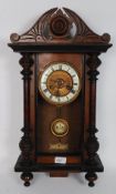 A 19th century mahogany cased vienna regulator clock.
