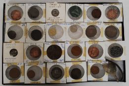 A collection of British coins to include James 1st half groats, 1794 Anglesey Mines,