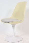 A vintage  1970's Arkana style tulip chair - bedroom chair having padded seat,