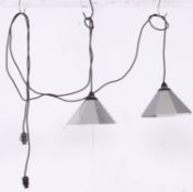 A pair of vintage mid century camera light head fixtures,