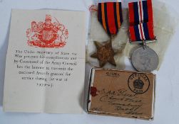 AA Frost, WWII Second World War medal group (two medals) to include the Burma star,