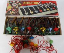 A set of vintage mid 20th century Kingston Crystalites - Christmas lights complete in the original