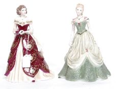 A collection of  2 Royal Worcester figurines to include Scarlett Southern Belle and Melanie.