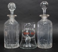 A good cut glass whisky water jug for Old Mull Blend Scotch Whisky by John Hopkins.