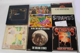 A collection of vinyl long play ( LP ) records to include The Rolling Stones big hits G/F STEREO