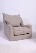 An excellent John Lewis large chesterfield style contemporary armchair having down filled cushions
