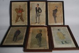 A collection of framed and glazed 19th century  Punch Magazine lithograph prints of Spy scenes etc