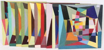 Douglas Herbert Courtenay Auburn  (1916 - 2000) A collection of 10 geometric abstract oil on board