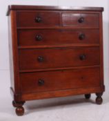 A Victorian large 2 over 3 mahogany chest of drawers.