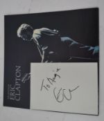 ERIC CLAPTON; An original piece of paper signed with autograph by Eric Clapton (Derek & The Dominos,