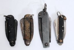 A World War 2 military marked pen knife - pocket tool together with another marked for 1951,