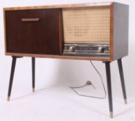 A vintage 1950's laquered teak radiogram by Phillips,