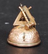A 9ct gold hallmarked / stamped Masonic watch fob seal,