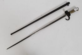 A 19th century French quatrefoil bayonet.
