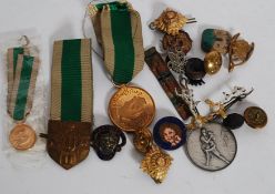 A collection of Arabian military medals with arabic writings - casts Complete with ribbons.