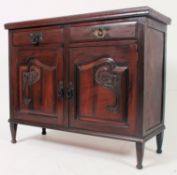 An Edwardian mahogany sideboard chiffonier buffet.